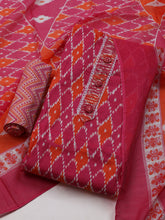 Printed Cotton Blend Unstitched Suit With Dupatta